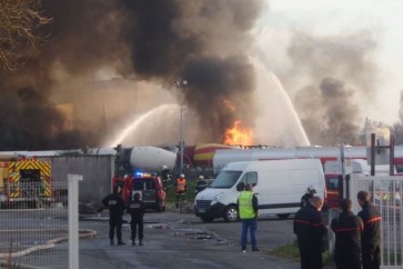 حريق في بوردو الفرنسية ناجم عن انفجار صهاريج نقل كبيرة الحجم