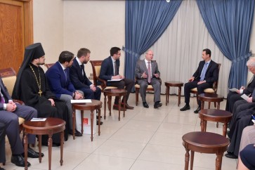 الرئيس السوري بشار الاسد يلتقي وفد برلماني من روسيا