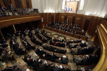 Lebanese members of parliament gather to elect the new Lebanese president in the parliament building in downtown Beirut on April 23, 2014. Lebanon's parliament failed to elect a new president, with no candidate securing the two-thirds of the vote needed to win and many lawmakers leaving their ballots blank. AFP PHOTO/JOSEPH EID/POOL        (Photo credit should read JOSEPH EID/AFP/Getty Images)