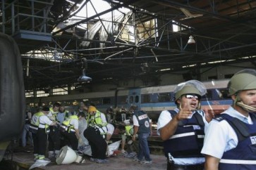محطة القطارات في حيفا بعد استهدافها بصواريخ المقاومة في تموز 2006