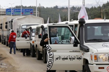 دخول 23 شاحنة محملة بالمساعدات الغذائية والطبية إلى مدينة المعضمية بريف دمشق