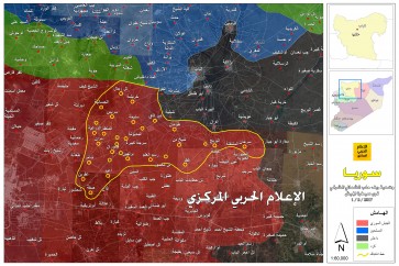 بالخريطة .. سيطرة الجيش السوري على 36 بلدة في ريف حلب الشرقي