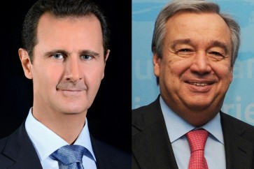 امين عام الامم المتحدة والرئيس السوري بشار الاسد