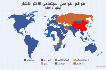 إنفوغرافيك.. دول العالم حسب انتشار مواقع التواصل فيها