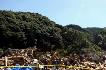 آثار إعصار سابق ضرب اليابان