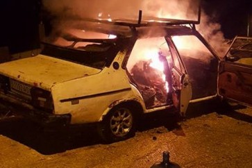 حرق سيارة من قبل الصهاينة