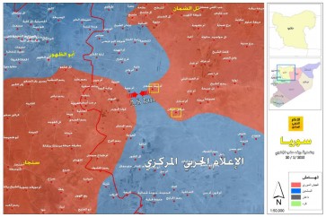 الجيش السوري والحلفاء يحاصرون المسلحين في جيب تبلغ مساحته أكثر 1200 كم2