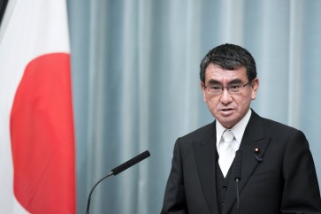 Taro Kono, newly-appointed foreign minister of Japan, speaks during a news conference at the Prime Minister's official residence in Tokyo, Japan, on Thursday, Aug. 3, 2017. Japanese Prime Minister Shinzo Abe reshuffled his ministers and party officials after a slump in popularity and a humiliating local election defeat. Photographer: Tomohiro Ohsumi/Bloomberg