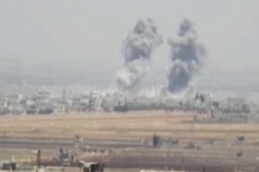 الطيران السوري يستهدف مواقع المسلحين في بنش بريف ادلب