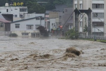 السيول في اليابان