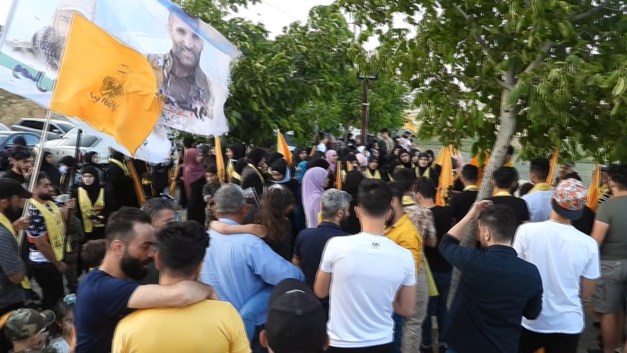 مسيرة عند الحدود مع فلسطين المحتلة تكريماً للشهيد محمود ملحم