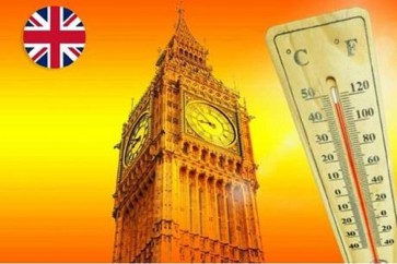 ارتفاع درجات الحرارة في بريطانيا