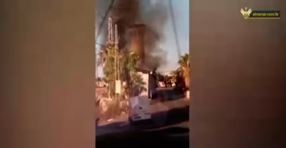 حرق برج اسرائيلي