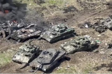 دبابات ليوبارد المحترقة في اوكرانيا