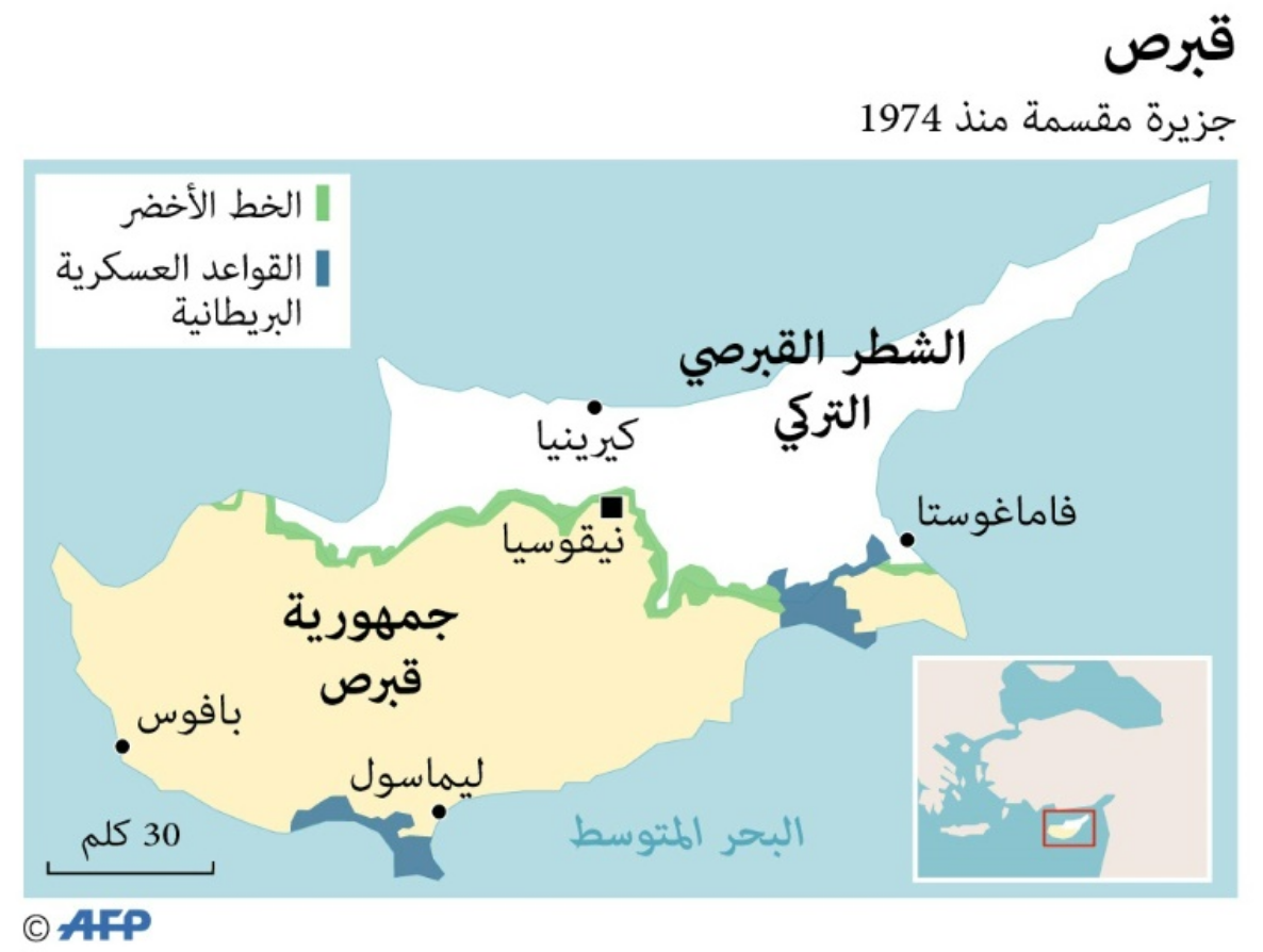 خريطة قبرص