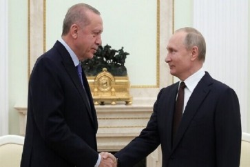 الرئيس بوتين يستقبل نظيره التركي رجب طيب اردوغان في مكان اقامته في سوتشي