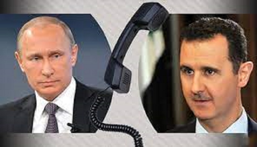 بوتين يتصل بنظيره السوري بشار الاسد