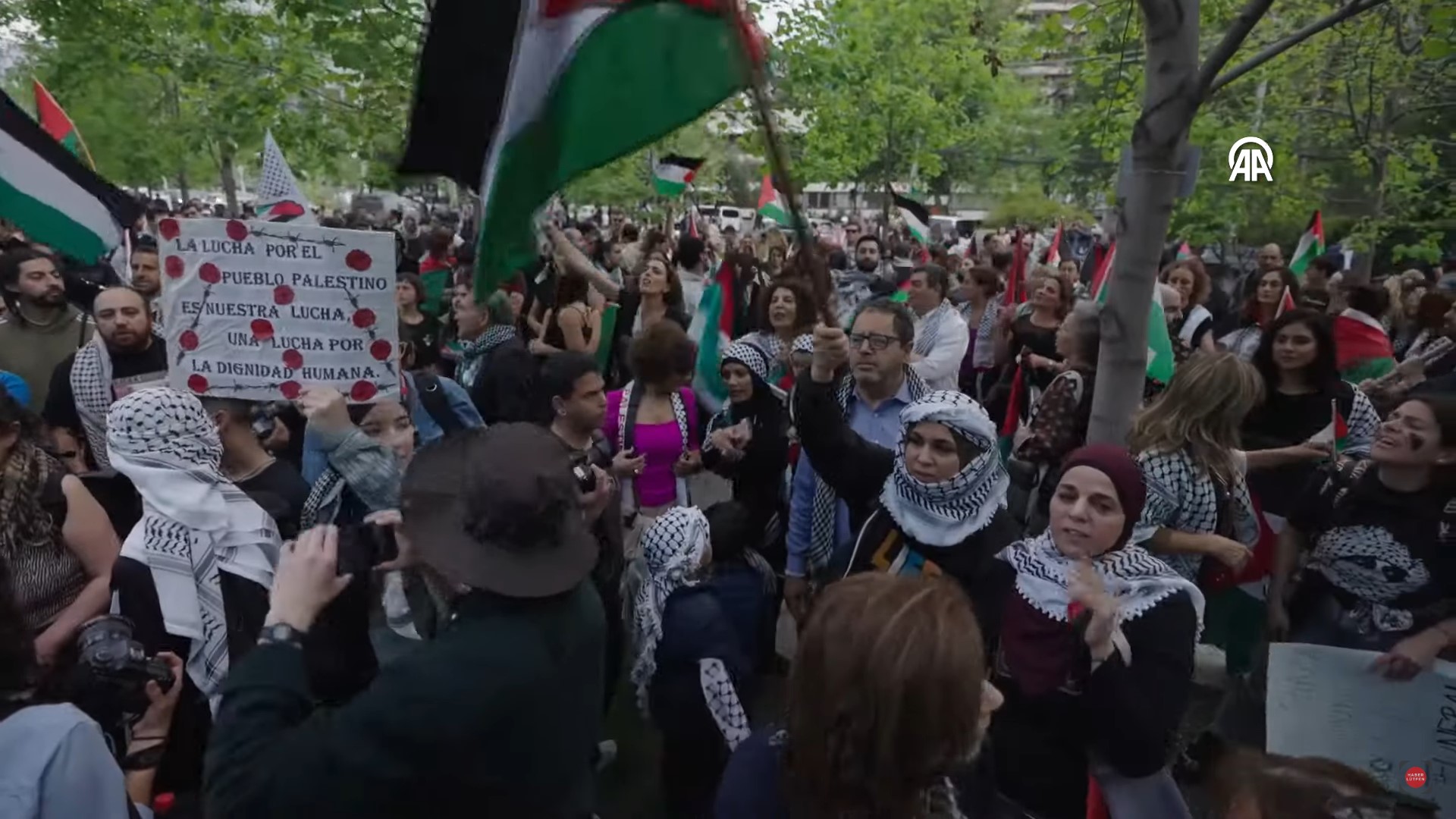 تظاهرة في تشيلي دعما لفلسطين - طوفان الأقصى
