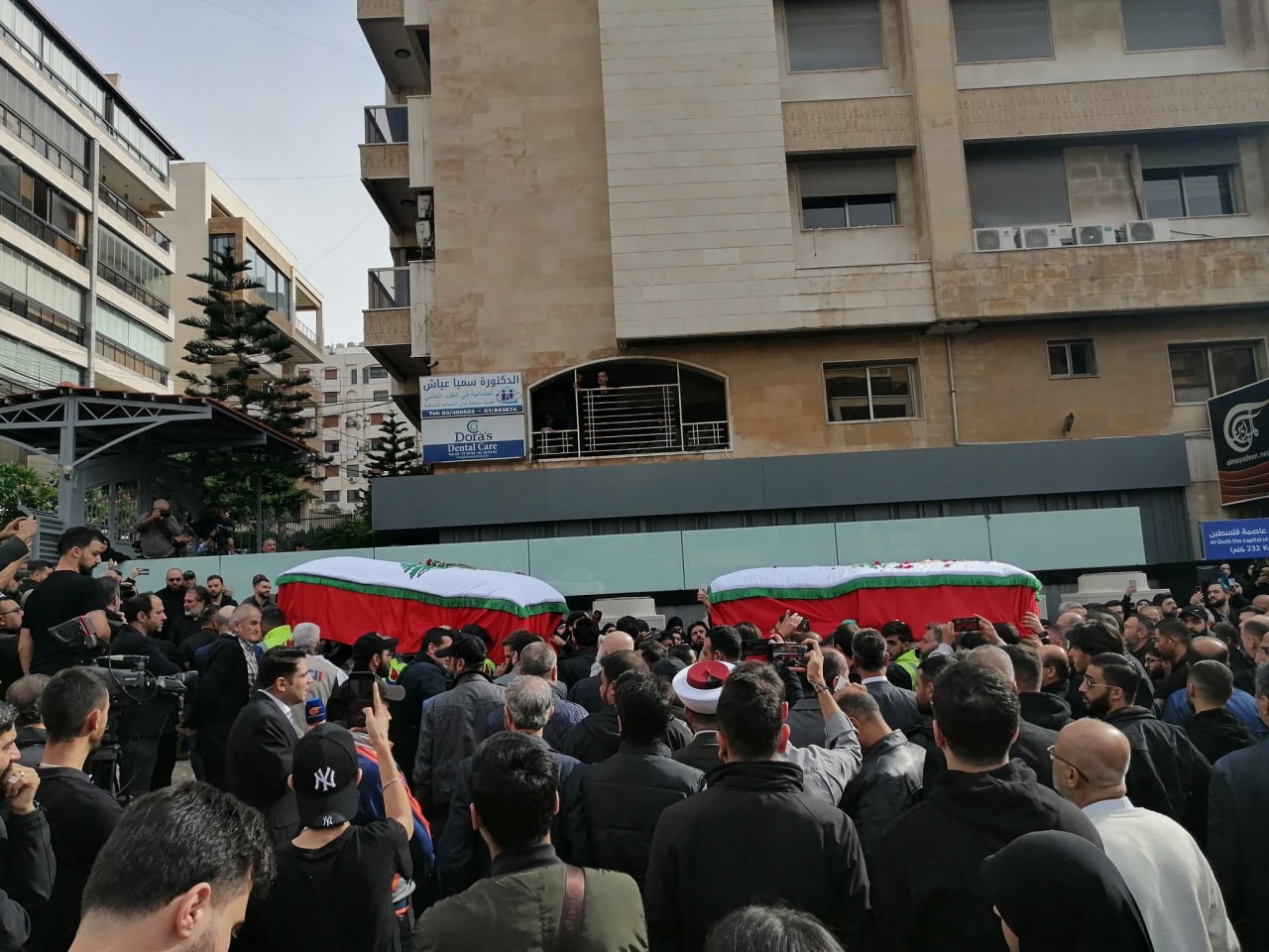 من تشييع الزميلين فرح عمر وربيع معماري