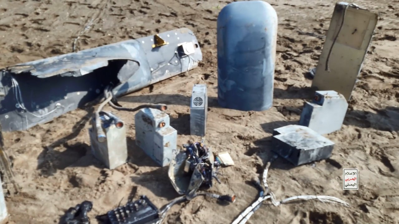 صور طائرة MQ9 الأمريكية الذي تم اسقاطها في أجواء محافظة الحديدة (1)