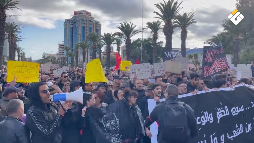 تحرّك شعبي في تونس دفاعًا عن الحريات وتأكيدا على مركزية القضية الفلسطينية تحرّك شعبي في تونس دفاعًا عن الحريات وتأكيدا على مركزية القضية الفلسطينية