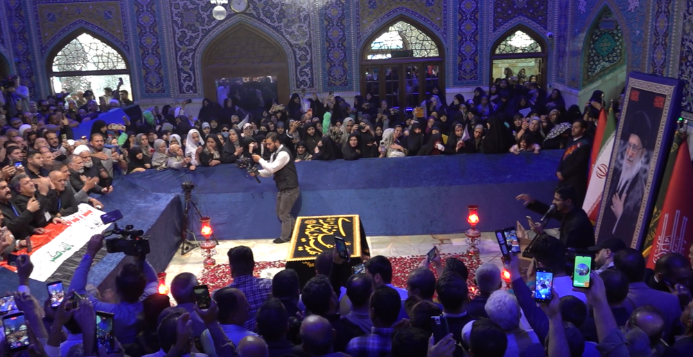 تقرير مصور | العتبة الرضوية تكرّم أصحاب المواكب العراقية وتحتفي بروابط الشعبين العراقي والإيراني