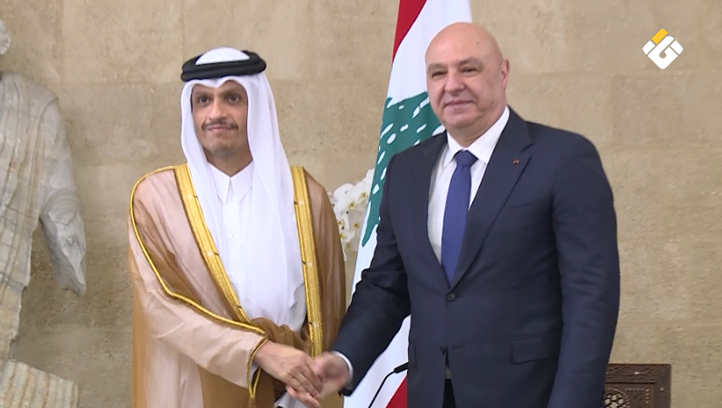 بالفيديو | رئيس الوزراء القطري يلتقي الرئيس جوزاف عون في قصر بعبدا